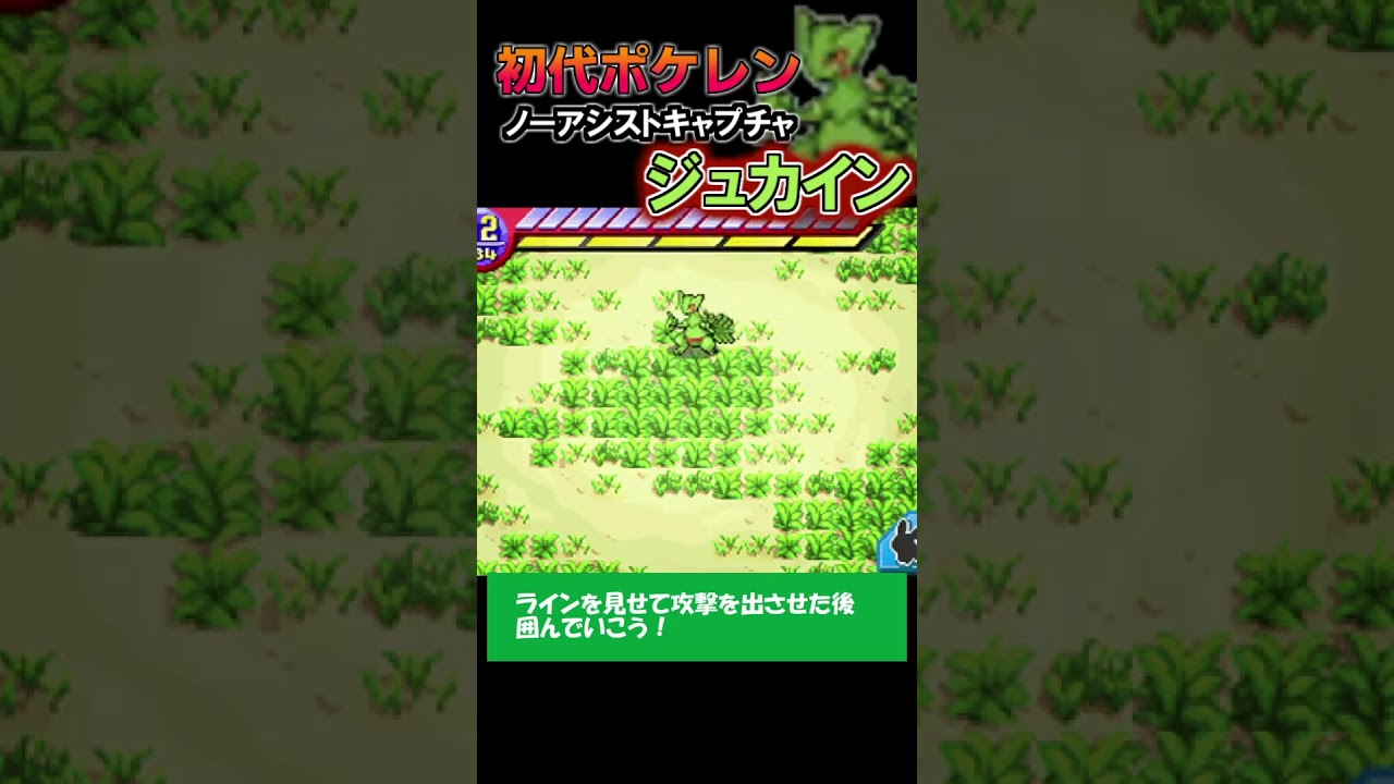 【ノーアシストキャプチャ解説】ジュカイン【ポケモンレンジャー】#shorts #ポケモン #pokemon  #ポケモンレンジャー
