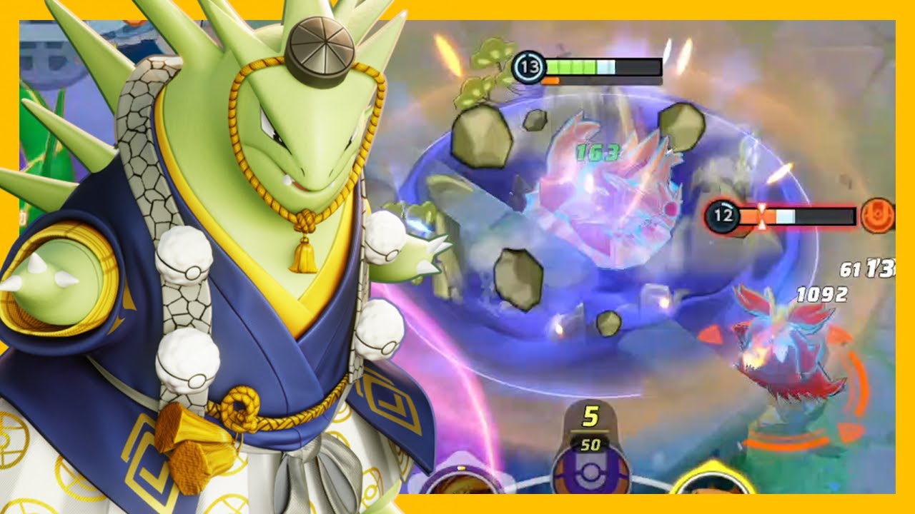 妨害抵抗を付けて敵を破壊しまくるバンギラスに成す術なし（ポケモンユナイト）