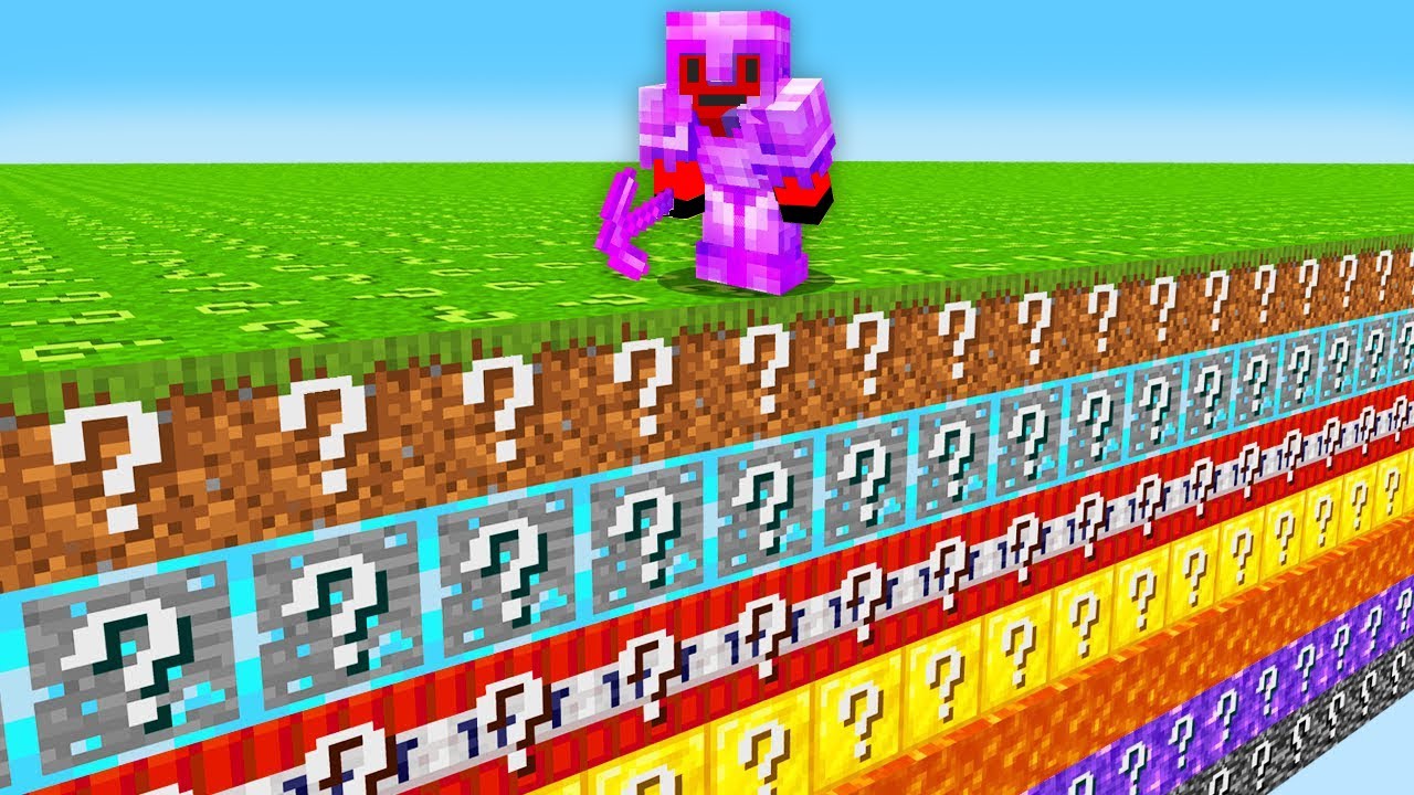 【マイクラ】世界がラッキーブロックでできてるマインクラフト