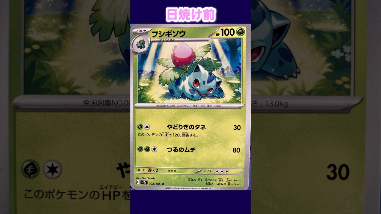 フシギソウの日焼けポケカ