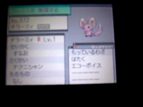 ポケモンＢＷ　色違い出るまで孵化やってみた。（チラーミィ）