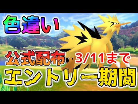 【公式配布】色違いガラルサンダーが貰えるので忘れずに参加しよう！【ポケモン剣盾/ソードシールド】