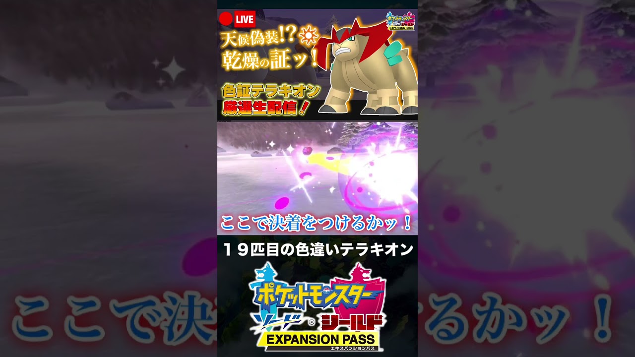 19匹目の色違いテラキオンと邂逅した男【ポケモン剣盾】 #shorts