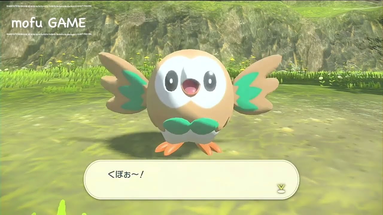 最新作【ポケモンアルセウス】最初の御三家かわいい姿　モクロー・ヒノアラシ・ミジュマル　Arceus