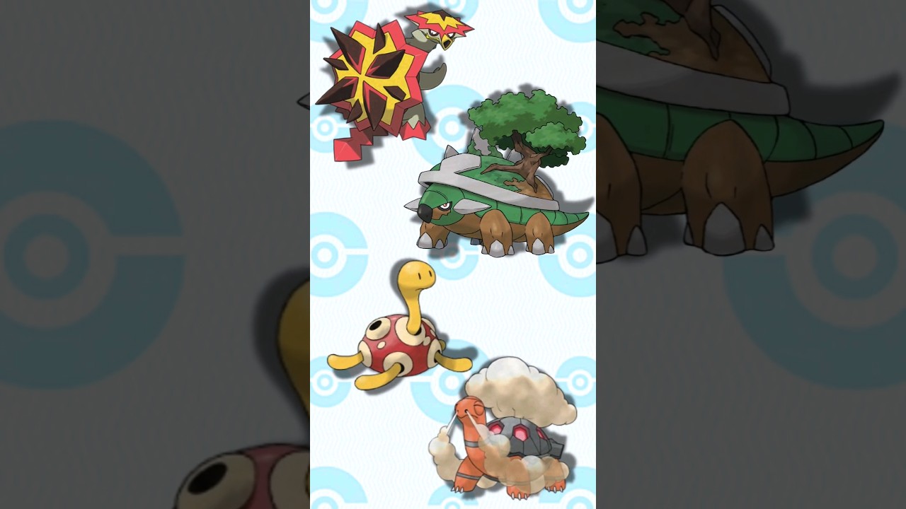 TODOS los POKÉMON BASADOS en TORTUGAS #pokemon #pokemonshorts #shorts #short