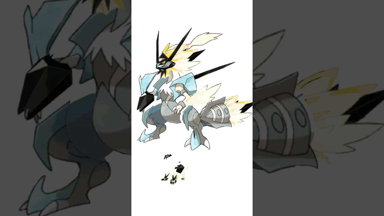 ホワイトキュレム＋ネクロズマ(黄昏のたてがみ)合成。二色の結晶装備　#ポケモンフュージョン #改造ポケモン  #伝説のポケモン #最強ポケモン #pokemon