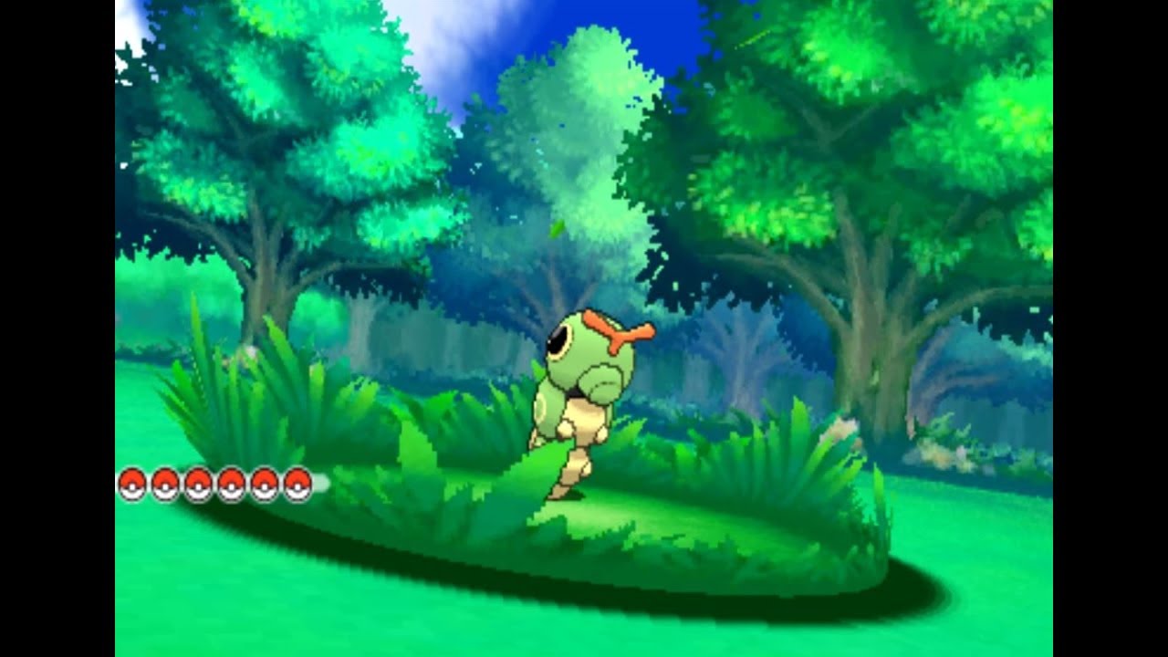 ポケモン全国図鑑No,010キャタピーの普通色と色違いを連続で召喚