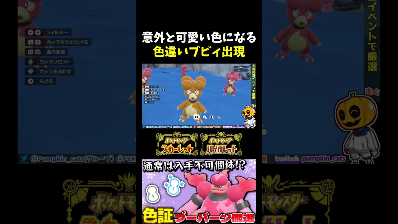 【ポケモンSV】この色のブーバーンもあり!! 大量発生イベントでブビィの色証厳選したら色違いが可愛い過ぎたｗ【切り抜き】【色違いポケモン】【色違い厳選】#shorts