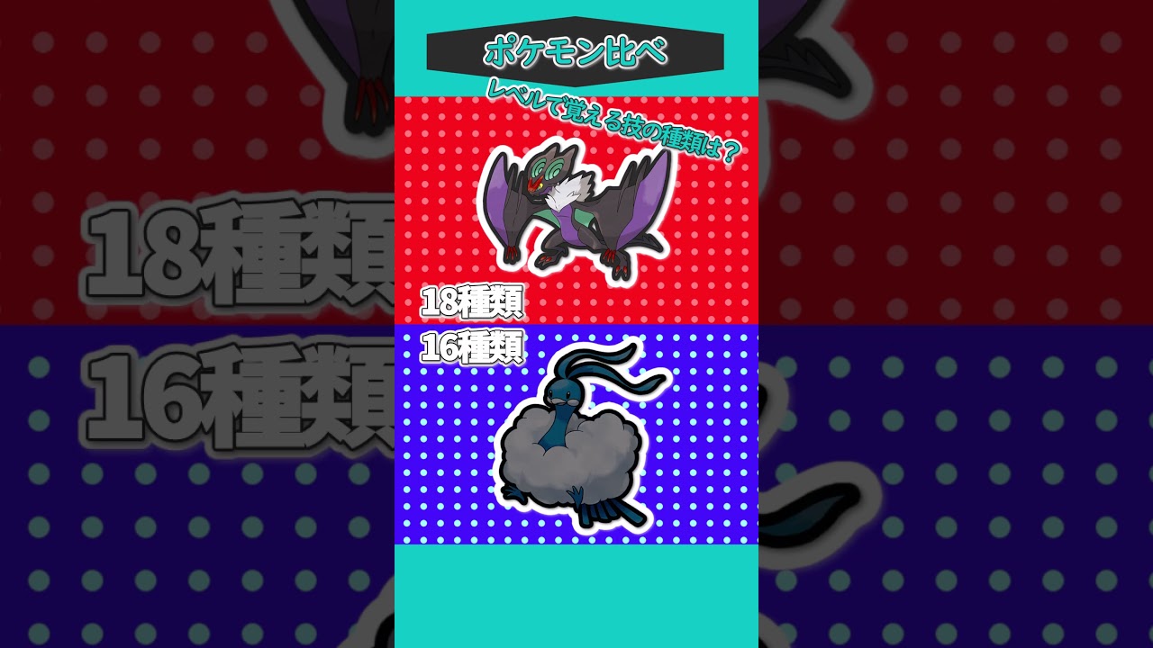 ポケモン比べ⑯「チルタリスVSオンバーン」 #ポケモンゆっくり #ポケモンゆっくり動画 #ポケモン#ゆっくり実況#shorts