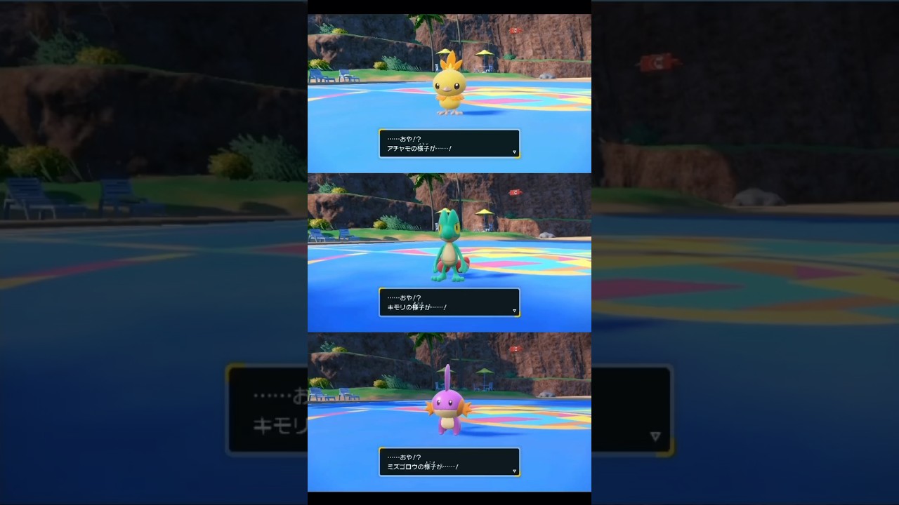 色違いアチャモ、キモリ、ミズゴロウ #ポケモン #ポケモンSV #色違い #pokémon #shorts #short