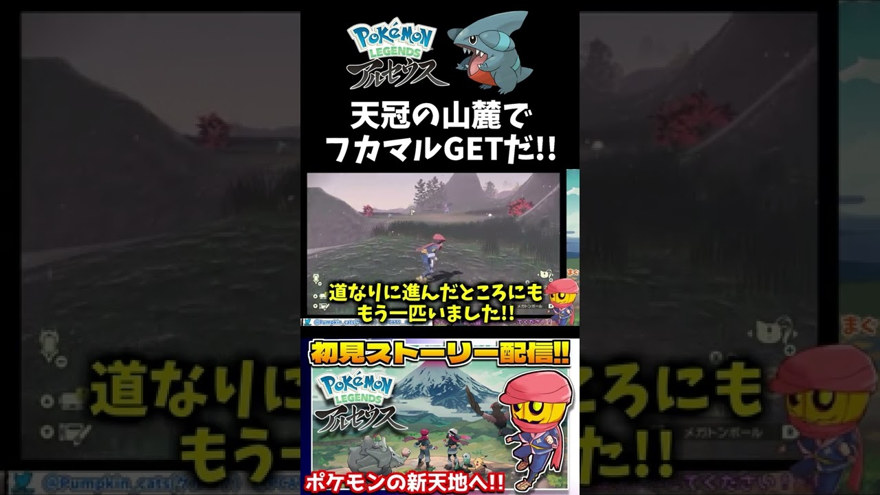 【レジェンズアルセウス】ストーリーで最速でフカマルをゲット出来る場所!? 動画内にMAP詳細あり!! #Shorts 【Pokémon LEGENDS アルセウス】【Turtwig】【配信切り抜き】