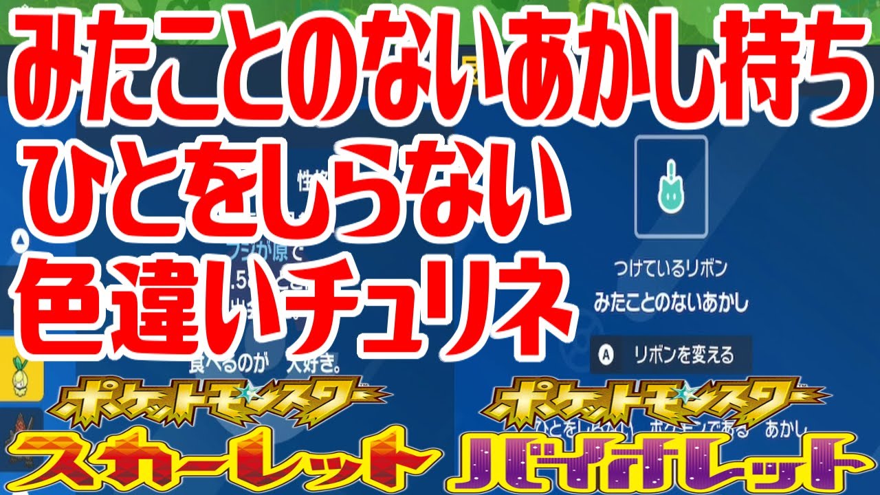 【ポケモンSV】みたことのないあかし持ちの色違いチュリネを入手しました ひとをしらないチュリネ【ポケットモンスター スカーレット・バイオレット】Pocket Monsters