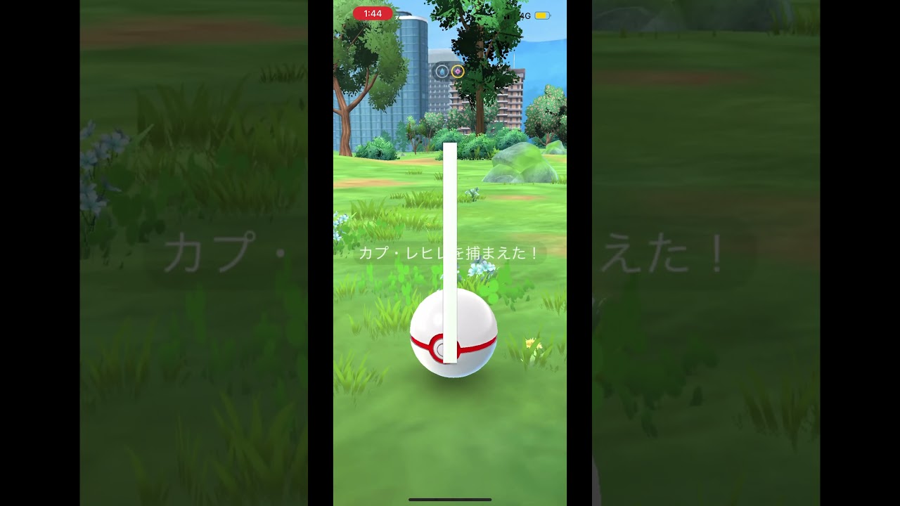 録画ミスです！！捕獲シーンだけですまん『カプ・レヒレ』 #ポケモンgo #pokemongo