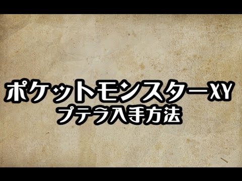 ポケモンXY　プテラ入手方法　攻略　裏技　ポケットモンスターXY