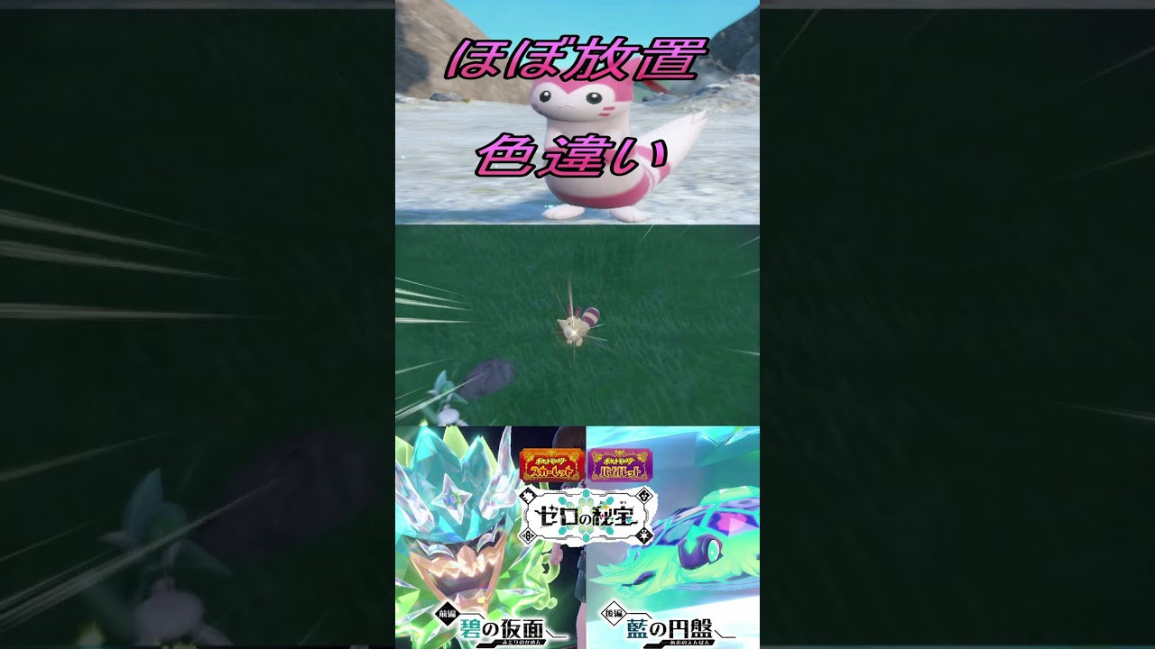 【ほぼ放置色違い】ピンクでめっちゃかわいいオタチ、オオタチ、入手【ポケットモンスタースカーレット・バイオレットSV/ゼロの秘宝/碧の仮面】#shorts