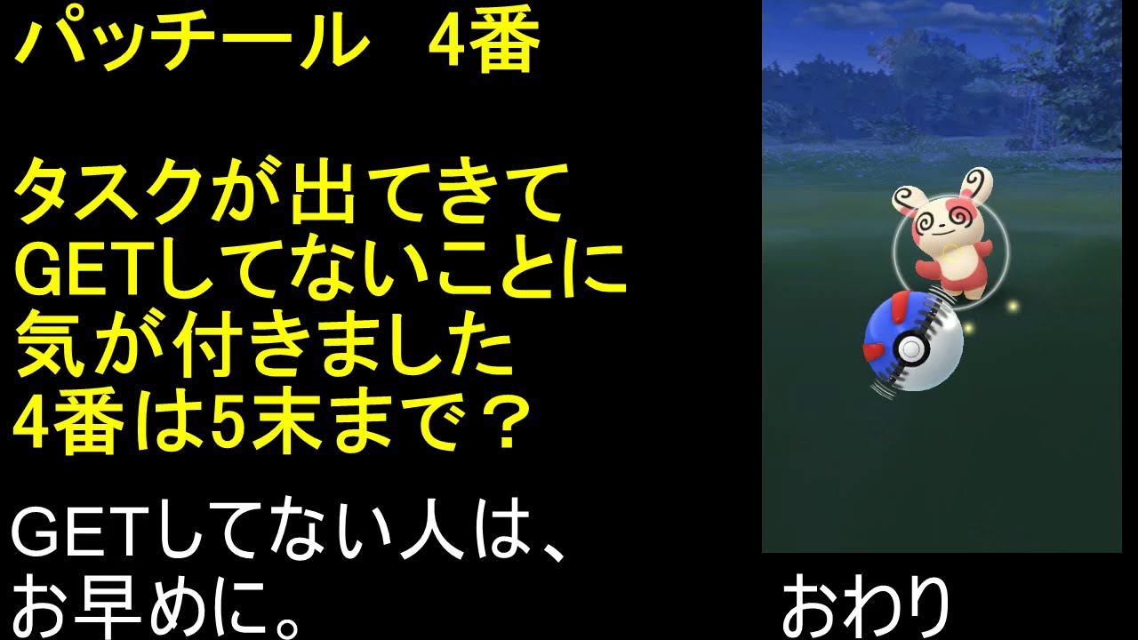 パッチール4番【ポケモンGO】