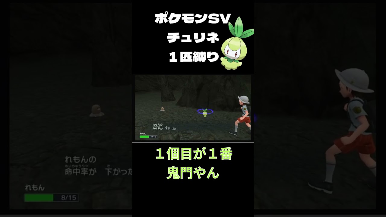 【色チュリネ1匹縛り】1つ目のジムのタイプを思い出して絶望するチュリネ#shorts #ポケモン #ポケモンsv #チュリネ