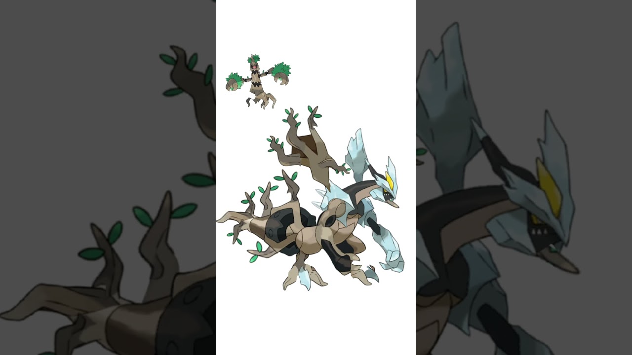 ブラックキュレム＋オーロット合成。木と氷のアーマー　#ポケモンフュージョン #改造ポケモン  #伝説のポケモン #最強ポケモン #pokemon