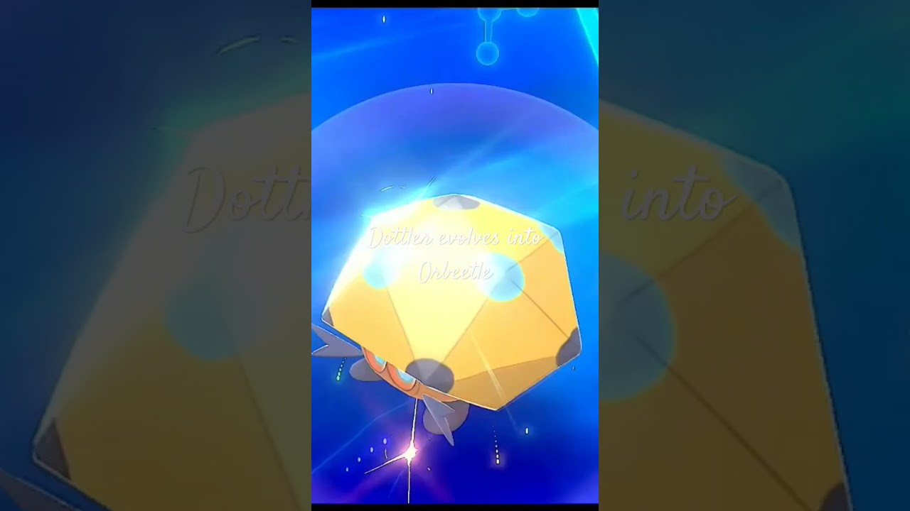 Pokémon Shield: Dottler evolves into Orbeetle. #pokemon #pokemonshield #pokemonswordshield  #shorts