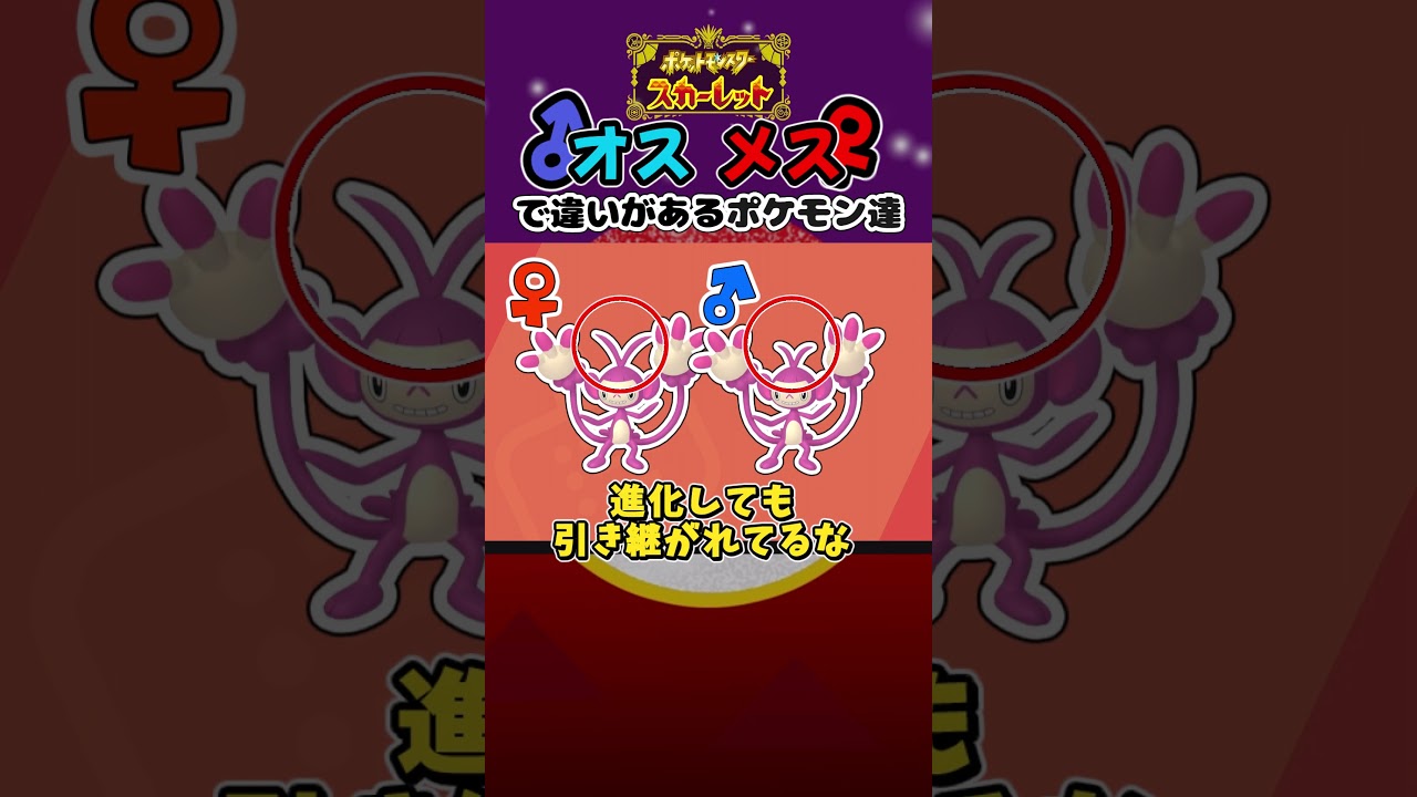 【ポケモンSV:色違いポケモン】オスとメスで姿が違うポケモン グライガー/エイパム/エテボース(再アップ)  #shorts  #色違いポケモン #ポケモンsv #ゼロの秘宝 #色違い制覇