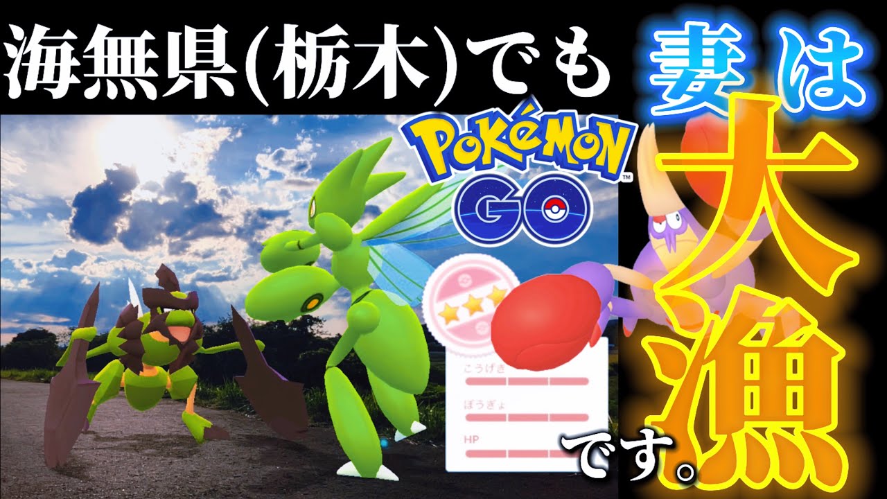 【無謀】海無し県で色違いマケンカニを探す妻【ポケモンGO】