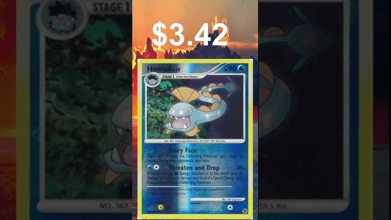 Top 5 Most Expensive Huntail Cards! #shorts #cool #five #fyp #love #pokemon #ten #top10 #tcg #top5