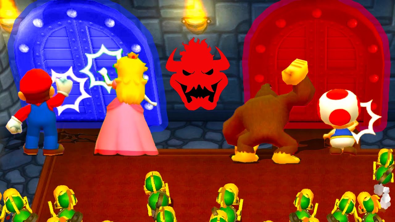 [マリオパーティシリーズ: ラッキーミニゲームマリオVsピーチVsキノピオ,ヨッシー,ドンキーコング(CPU最強 たつじん)]