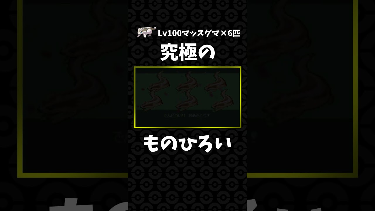 マッスグマ100レベ6匹でもの拾いまくった結果