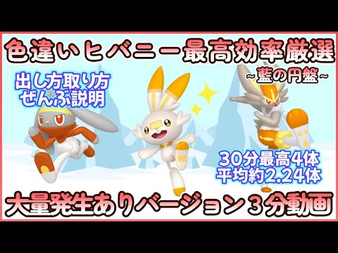 色違いヒバニー最高効率厳選大量発生あり編 最高効率4分まとめ30分最高4体平均2.24体以上 #ポケモンsv #最高効率 #色違い #ヒコザル #御三家 #藍の円盤 #大量発生