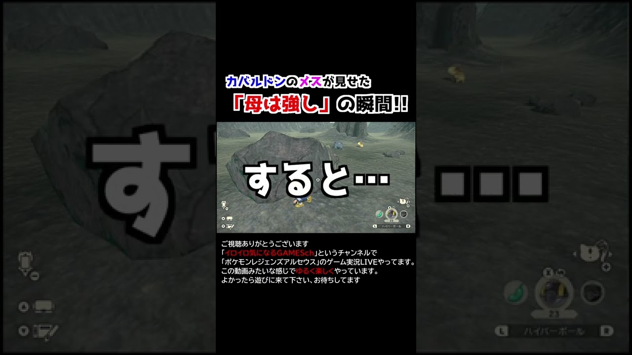 カバルドンのメスが見せた「母は強し」の姿【Pokémon LEGENDS アルセウス】