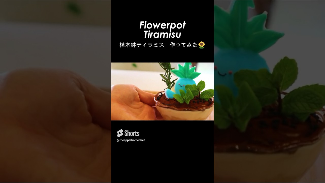 ティラミスのつくり方【ナゾノクサ Oddish】Flowerpot Tiramisu 　#pokemon  #tiramisu  #ティラミス  #sweets  #スイーツ