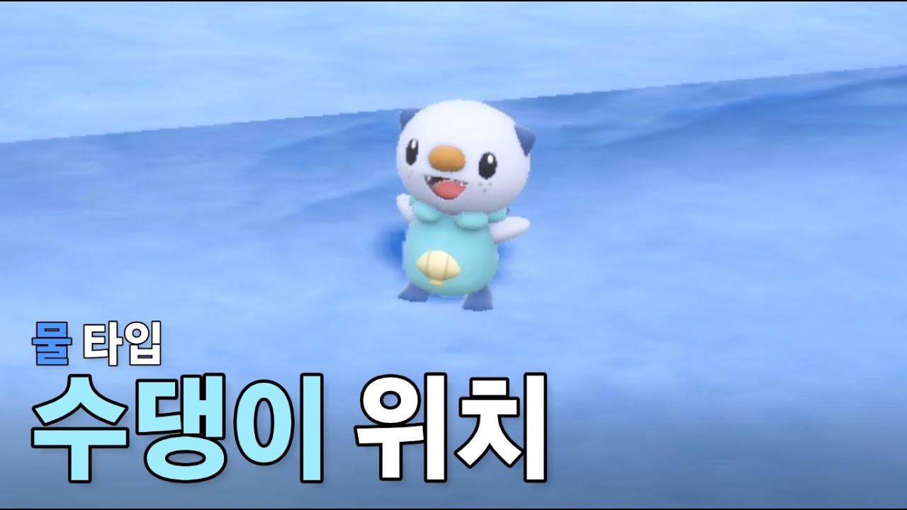수댕이 위치 (역대 스타팅 포켓몬)