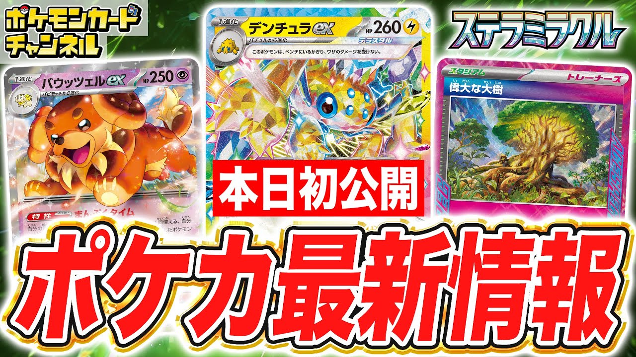 【本日初公開】デンチュラexや新サポート タロが登場！ポケモンを急成長させる「ACE SPEC」にも要注目！【ポケカ/ポケモンカード/ステラミラクル】