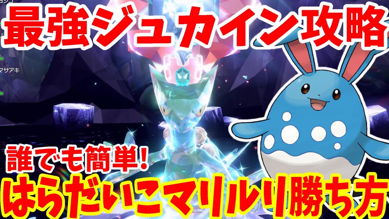 【ポケモンSV】最強ジュカイン攻略！はらだいこマリルリで簡単にほぼ完封で勝つ方法！【ポケモンスカーレットバイオレット・ゼロの秘宝】
