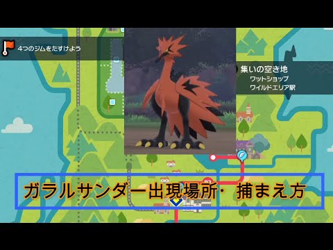 【ポケモン剣盾】ガラルサンダー出現場所。入手方法・捕まえ方【冠の雪原】