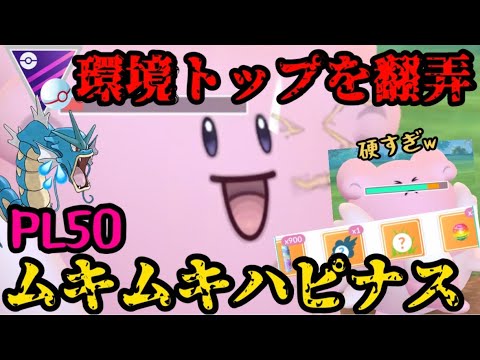 【ポケモンGO】圧倒的耐久を誇るムキムキハピナスが環境トップを翻弄する！？【マスタープレミア】