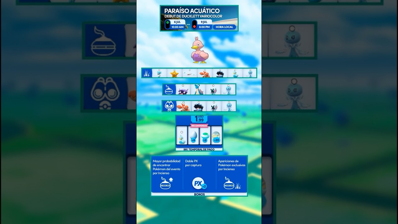 DETALLES Del EVENTO PARAÍSO ACUÁTICO En Pokemon GO!