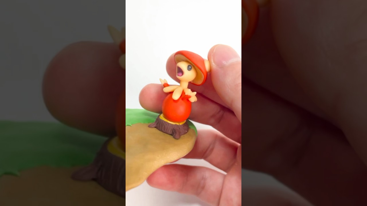 【粘土】色違いキノガッサの作り方【ポケモン】　#shorts #pokemon #ポケモン #claypenguin