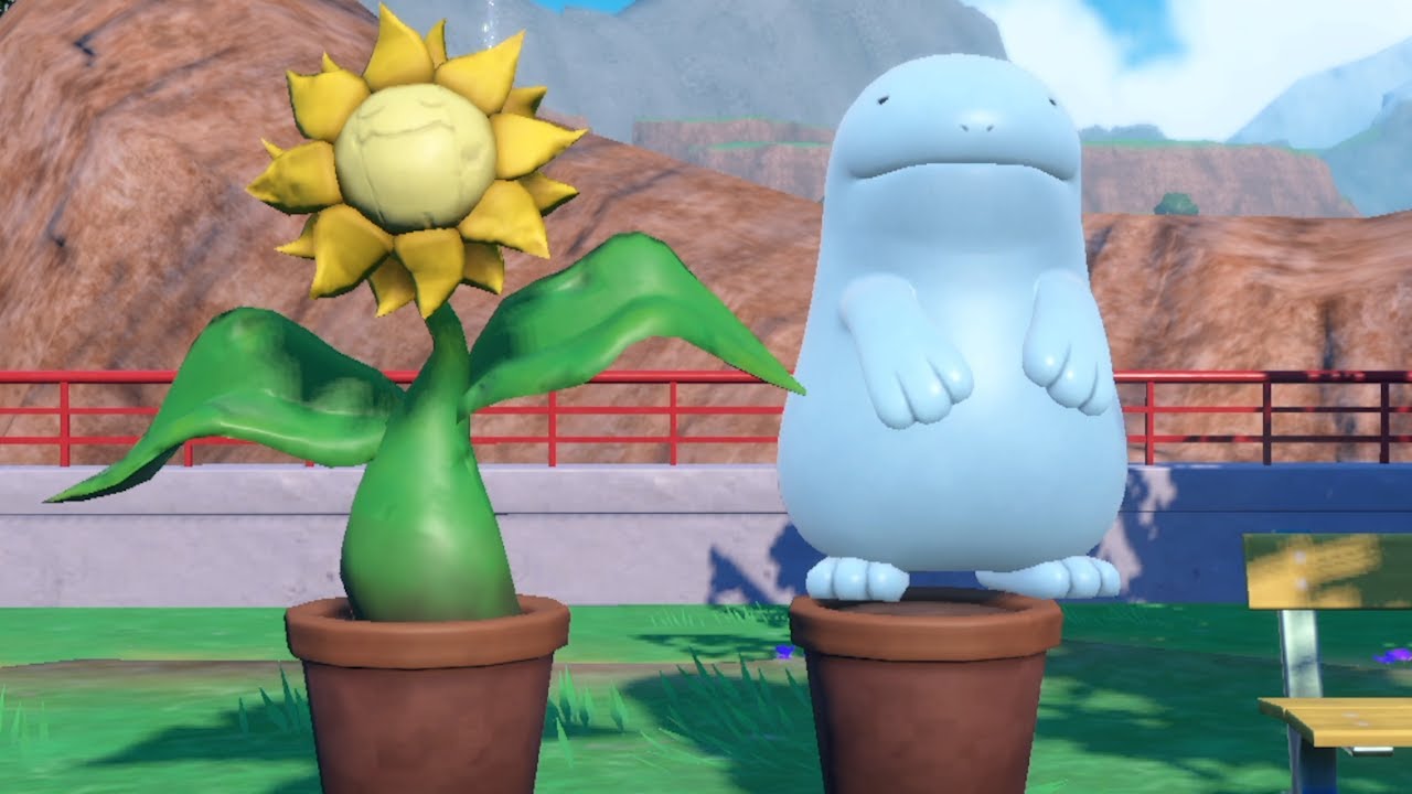 ヌオー、キマワリに対抗して植木鉢から生えてみる。【ポケモンSV】