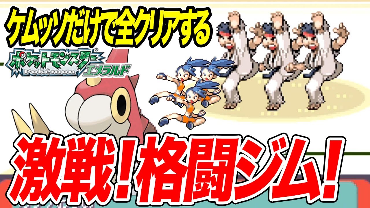 ムロタウンでかくとうジムの道場破りをするぞ！【ケムッソだけで全クリアするポケモンエメラルド#6 】