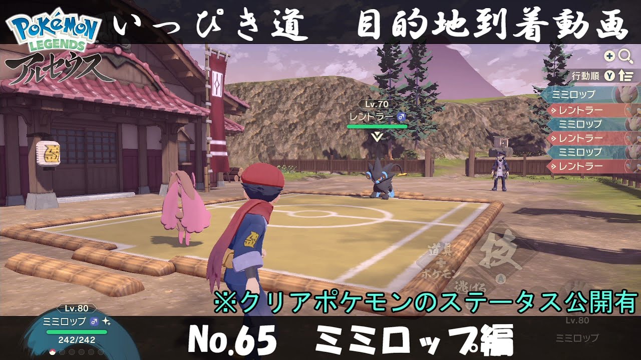 【いっぴき道攻略】No.65 ミミロップ編【Pokémon LEGENDS アルセウス】