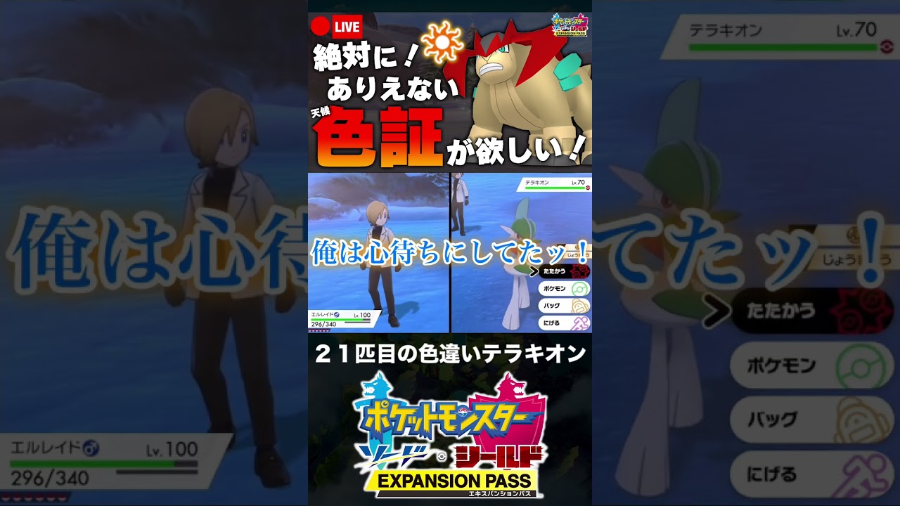 21匹目の色違いテラキオンと邂逅した男【ポケモン剣盾】 #shorts
