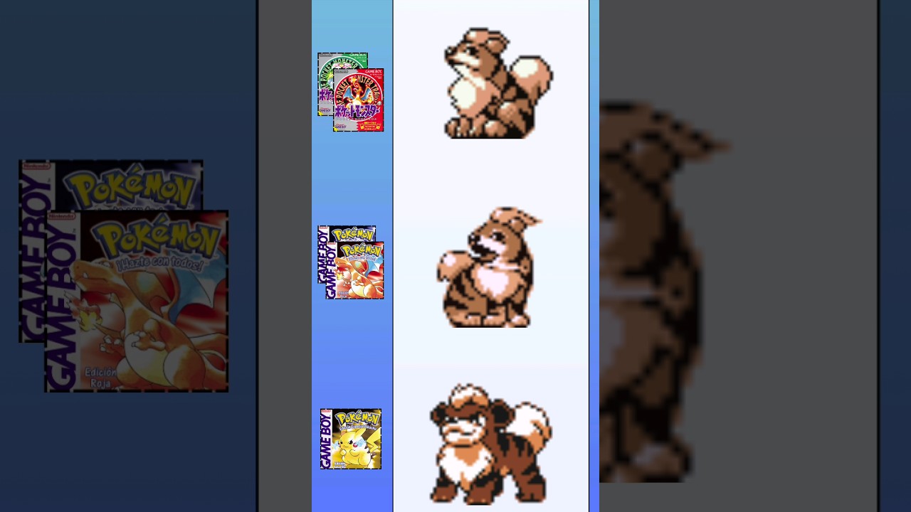 Growlithe en los juegos Pokémon #pokemon
