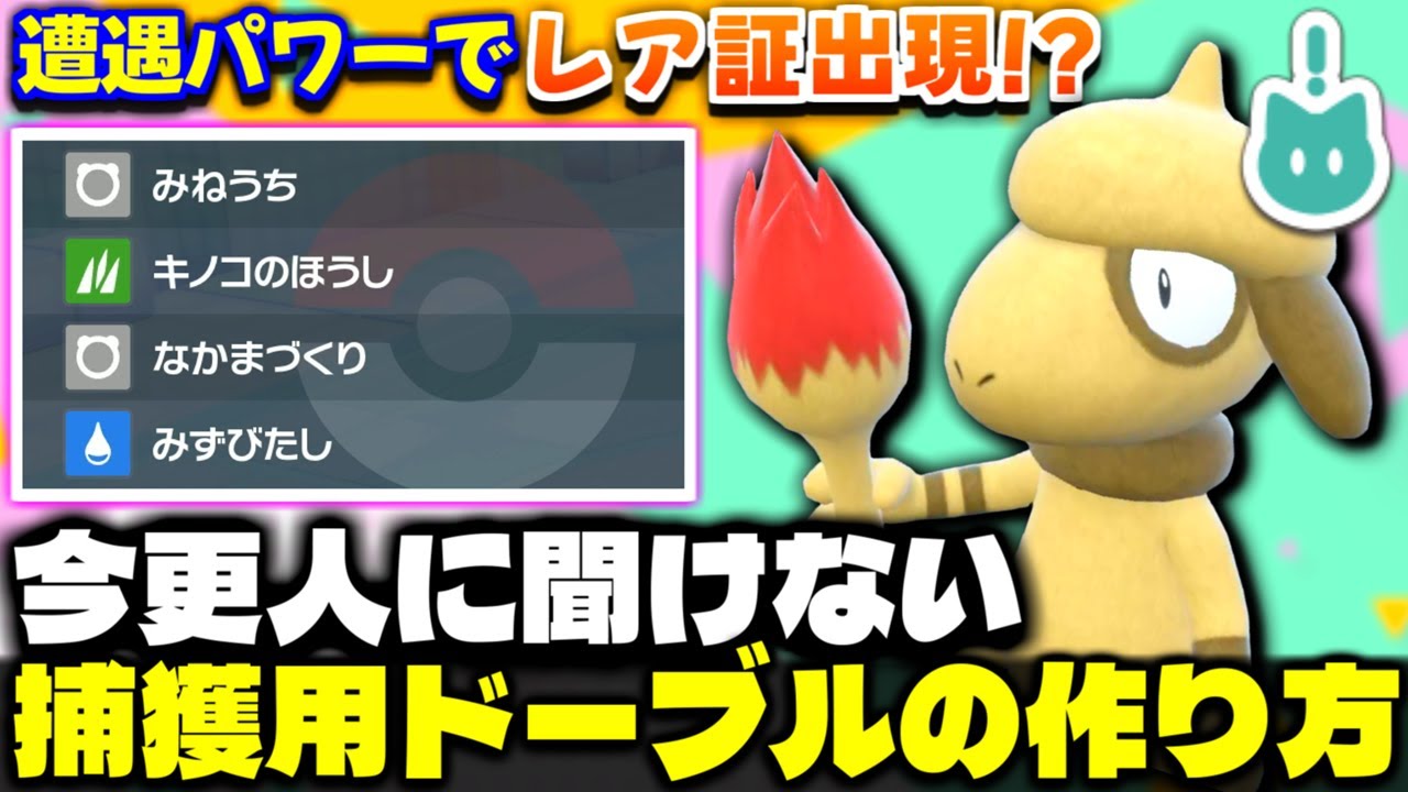 【解説】捕獲用ドーブルの作り方＆そうぐうパワー色厳選おすすめ場所紹介!! まさかの激レア個体にw【ポケモンSV】【色違いポケモン】【色違い厳選】