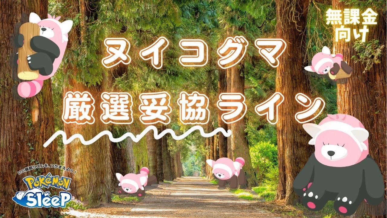 【ポケモンスリープ】 無課金向けヌイコグマ厳選妥協ライン キテルグマが強いのってポケモンスリープぐらいだよね？