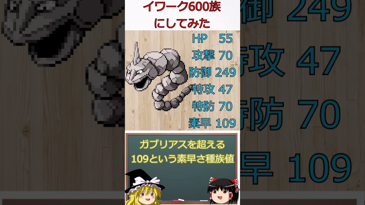 イワークを600族にしてみた！！#shorts #ポケモン #ゆっくり実況