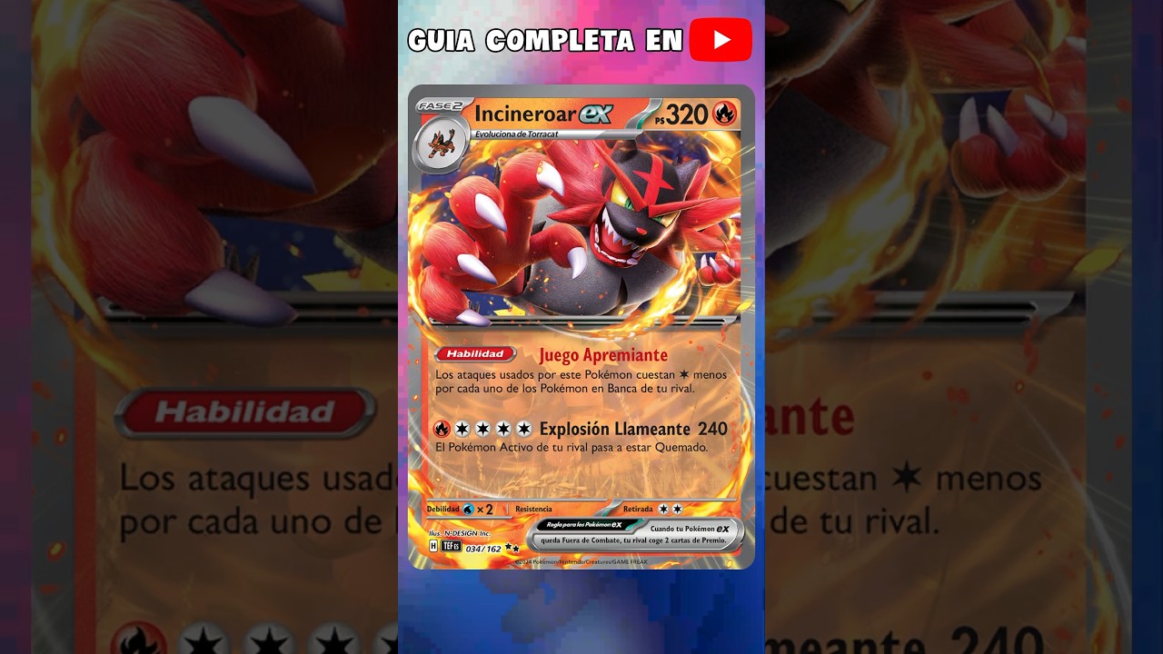 Incineroar Ex + Relicant DECK COMPLETO