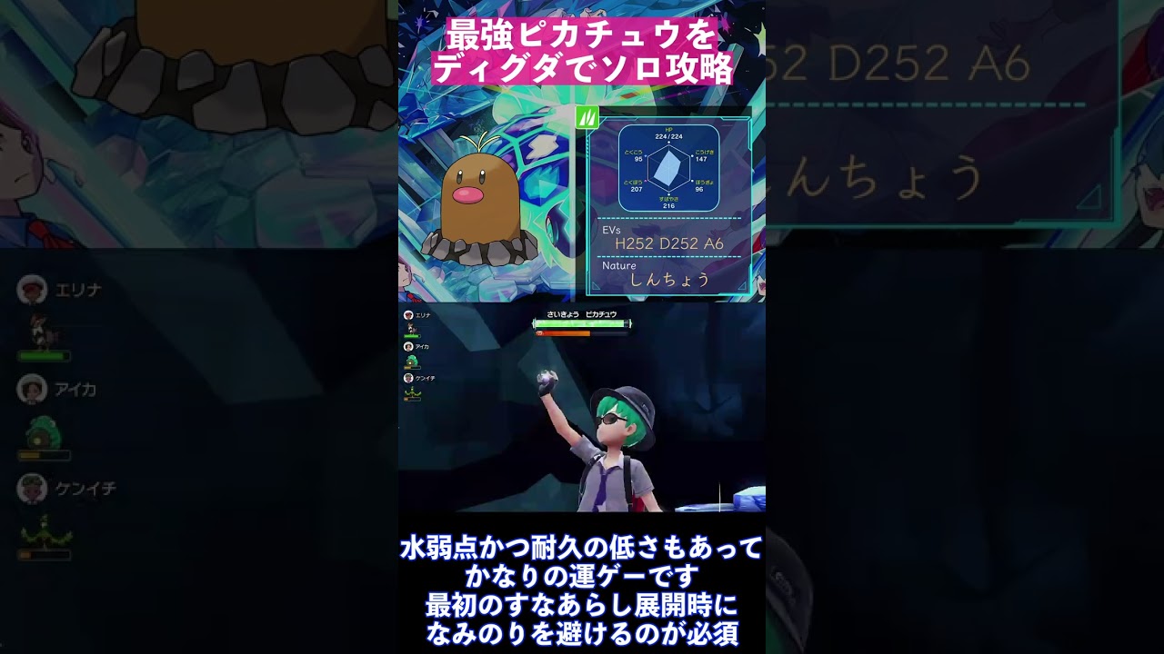 (アローラ)ディグダで最強ピカチュウ攻略  #ポケモンsv #テラレイド #shorts