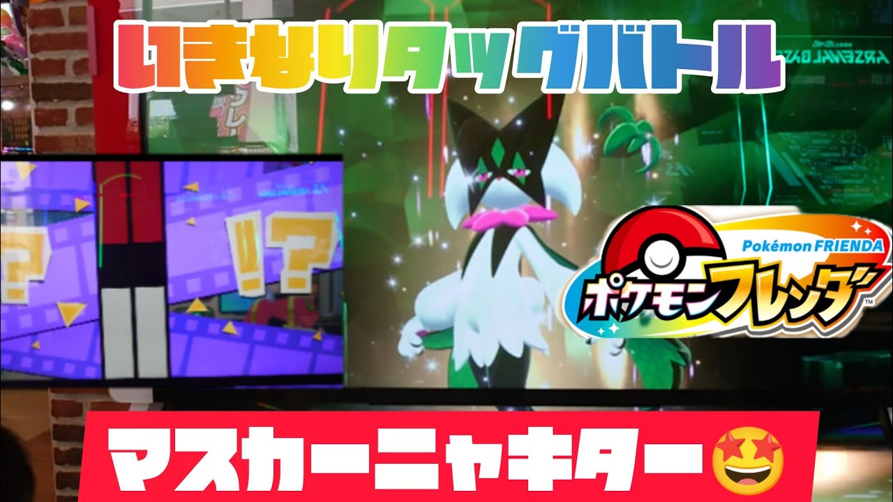 【ポケモンフレンダ】いきなりマスカーニャタッグバトル🤩ケンシロウ&ゆりちゃん初バトル😁