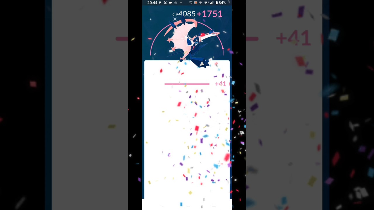 ポケモンGO　色違いネクロズマ(あかつきのつばさ)をPL20からPL40まで強化をやってみた。